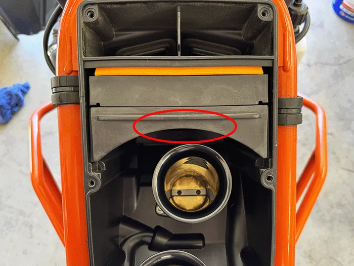 KTM 1290 Adventure air filter wedge