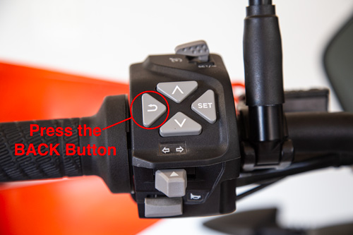 KTM 1290 Adventure R Back Button