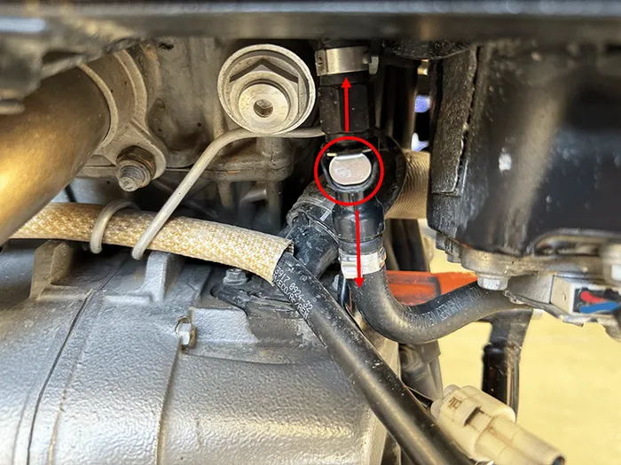KTM 1290 Adventure main fuel line quick disconnect