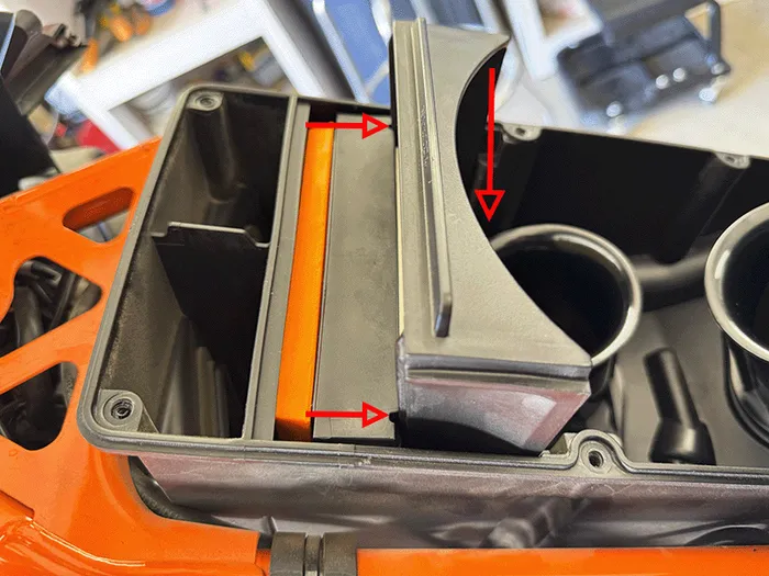 KTM 1290 Adventure install air filter locking wedge