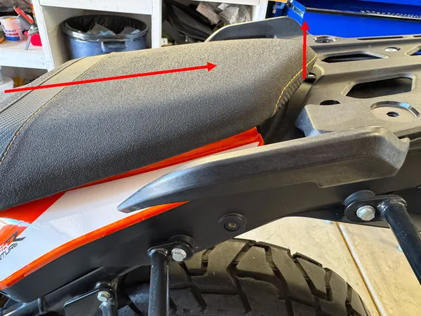 KTM 1290 Adventure seat removal