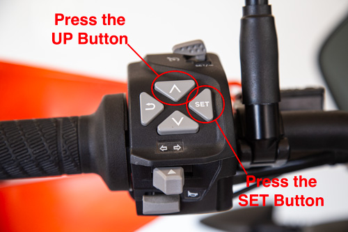 KTM 1290 Adventure R Key Up Set Buttons