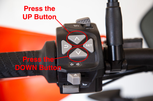 KTM 1290 Adventure R Key Up Down Buttons
