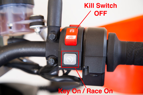 KTM 1290 Adventure R Key On Buttons