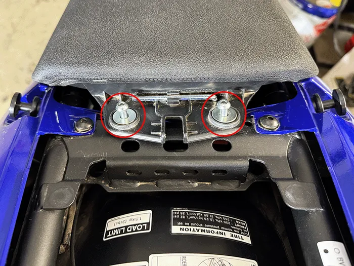 Yamaha Tenere 700 install bolts for front seat section